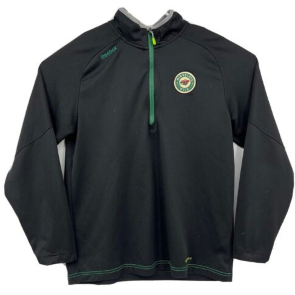 NHL Minnesota Wild Hockey 1/4 Zip Pullover Reebok Center Ice (5251)